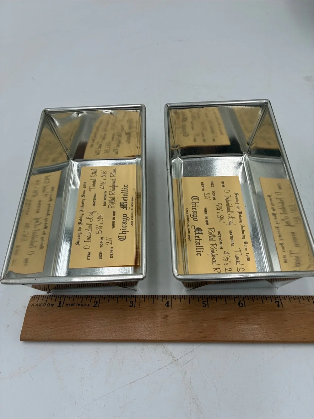 Chicago Metallic Tinned Steel Individual Loaf Pan